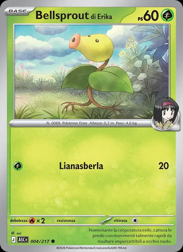 Bellsprout di Erika card in Italian