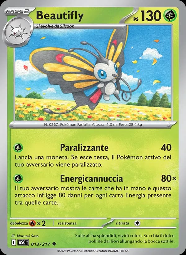 Beautifly card in Italian