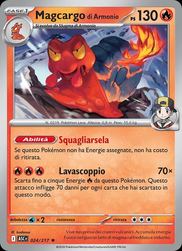 Magcargo di Armonio card in Italian
