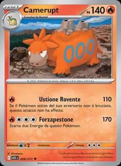 Camerupt card in Italian