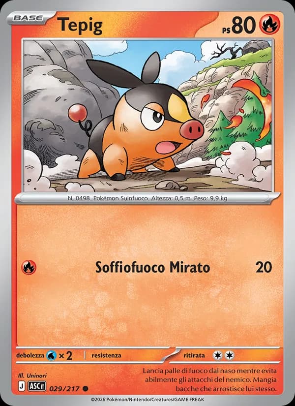 Tepig card in Italian