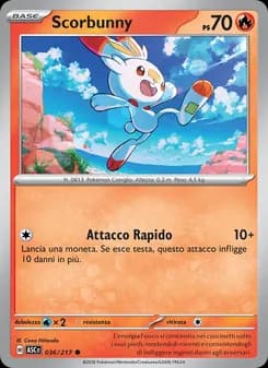 Scorbunny card in Italian