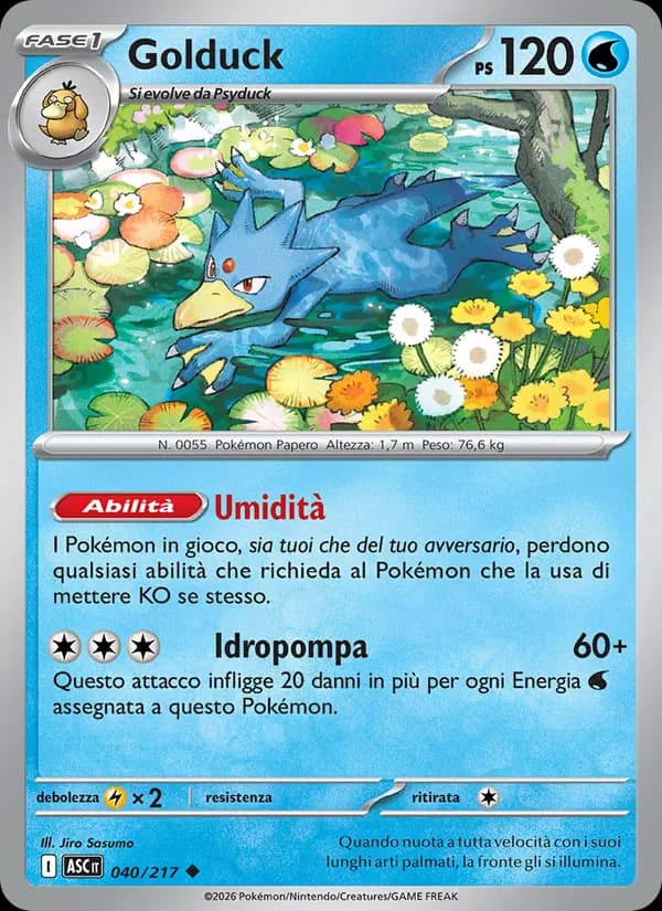 Golduck card in Italian