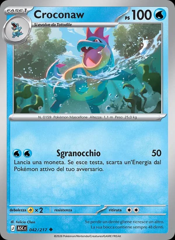 Croconaw card in Italian