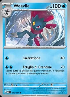 Weavile card in Italian