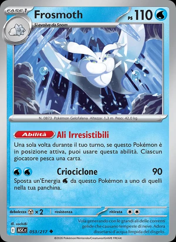 Frosmoth card in Italian