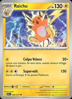 Raichu card in Italian