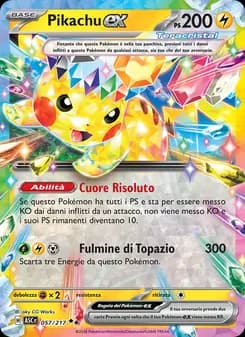 Pikachu-ex card in Italian