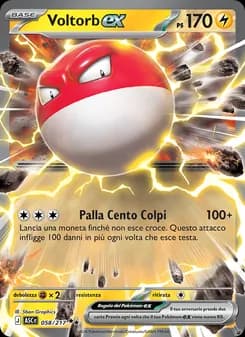 Voltorb-ex card in Italian