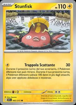 Stunfisk card in Italian