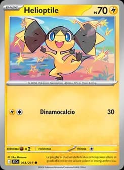 Helioptile card in Italian