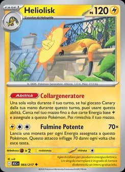 Heliolisk card in Italian