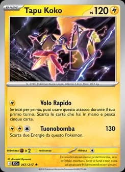 Tapu Koko card in Italian