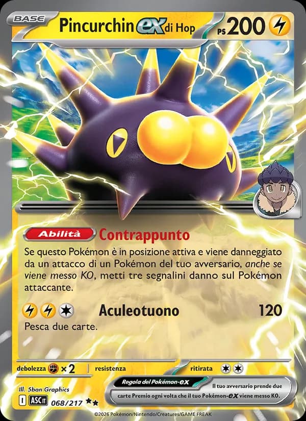 Pincurchin-ex di Hop card in Italian