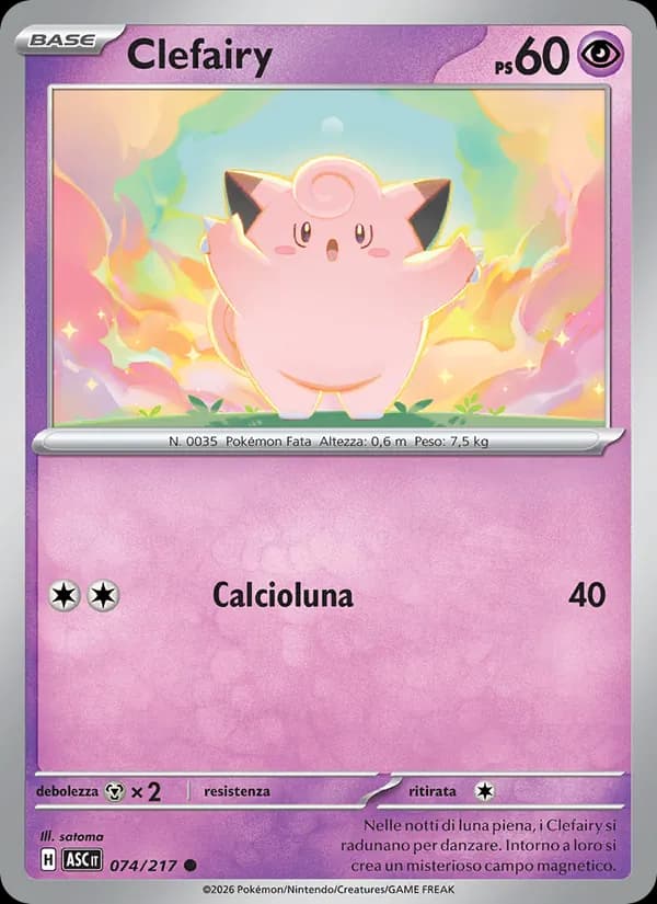 Clefairy card in Italian