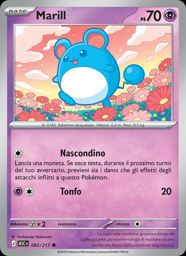 Marill card in Italian