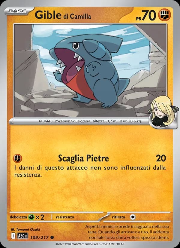 Gible di Camilla card in Italian