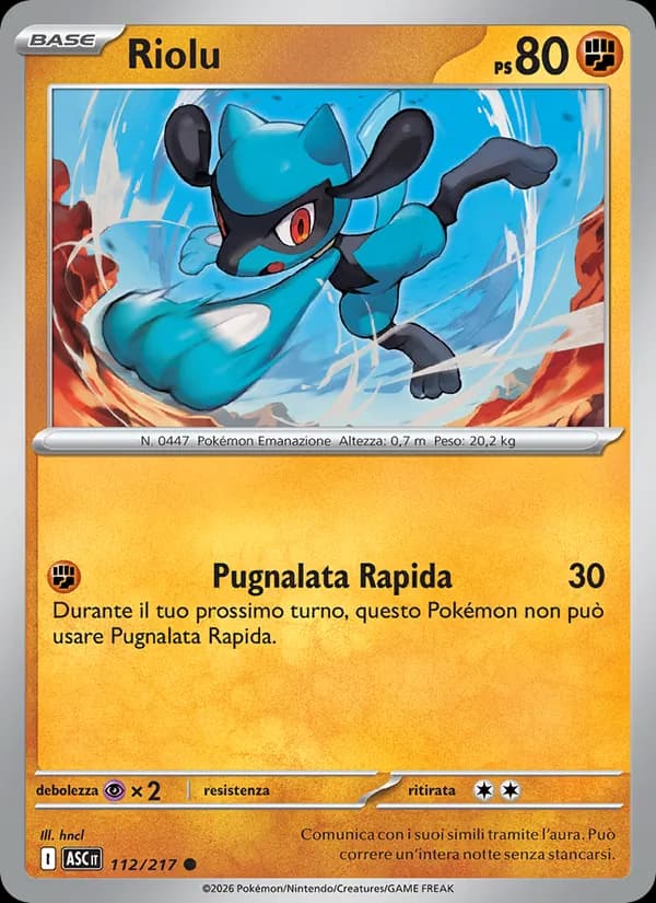 Riolu card in Italian