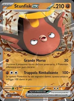 Stunfisk-ex card in Italian