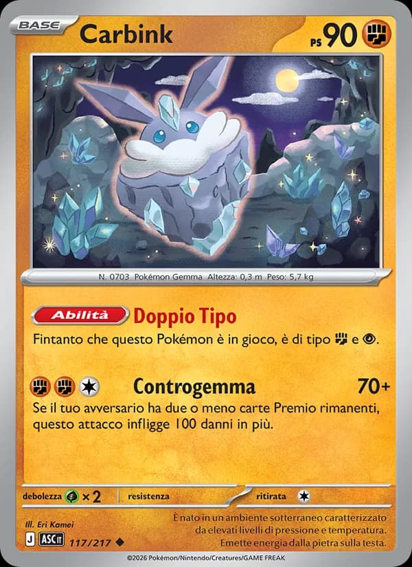 Carbink card in Italian