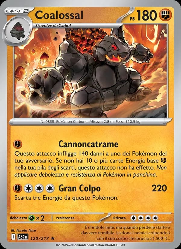Coalossal card in Italian