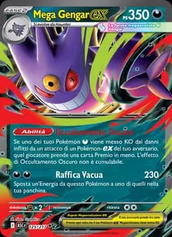 Mega Gengar-ex card in Italian