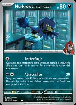 Murkrow del Team Rocket card in Italian