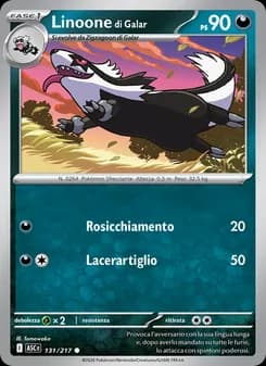 Linoone di Galar card in Italian