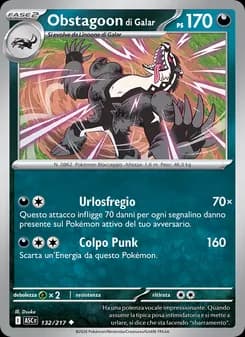 Obstagoon di Galar card in Italian