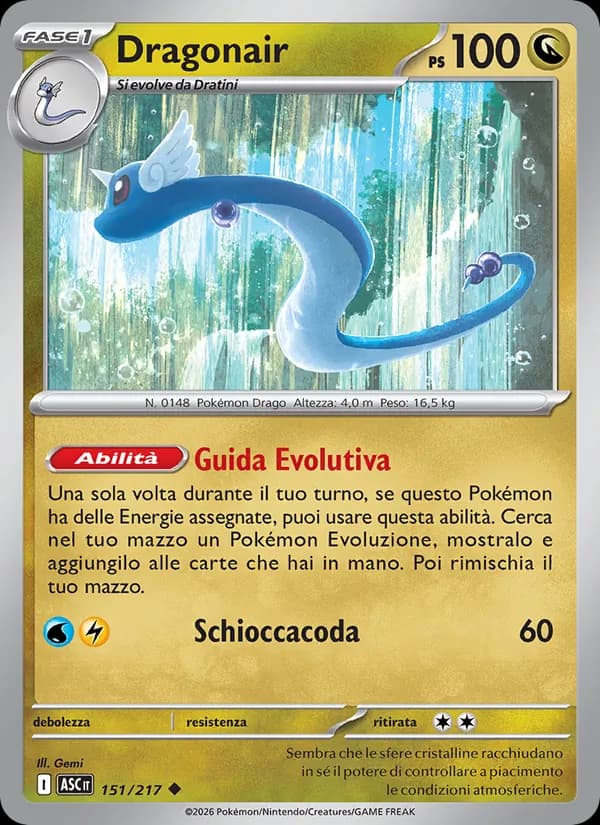 Dragonair card in Italian