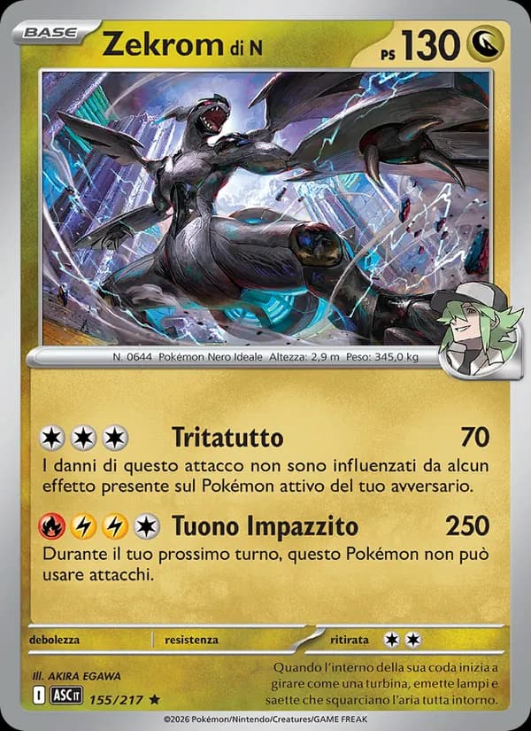 Zekrom di N card in Italian