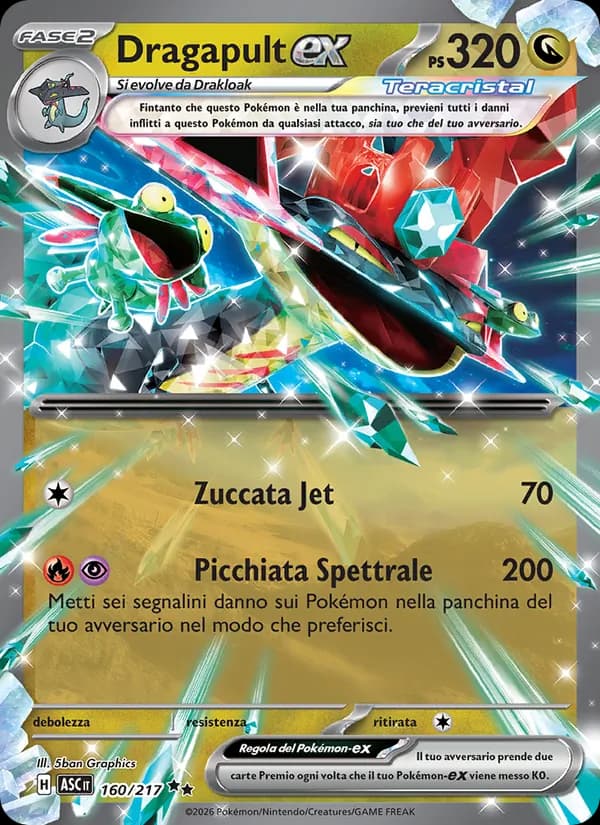 Dragapult-ex card in Italian