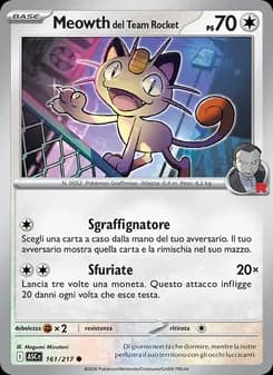 Meowth del Team Rocket card in Italian