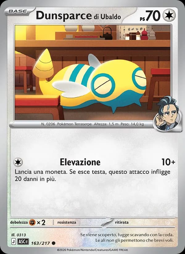 Dunsparce di Ubaldo card in Italian