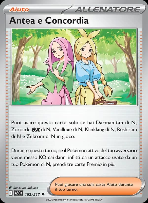Antea e Concordia card in Italian