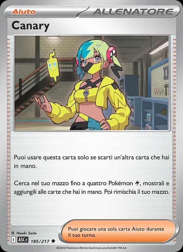 Canary card in Italian