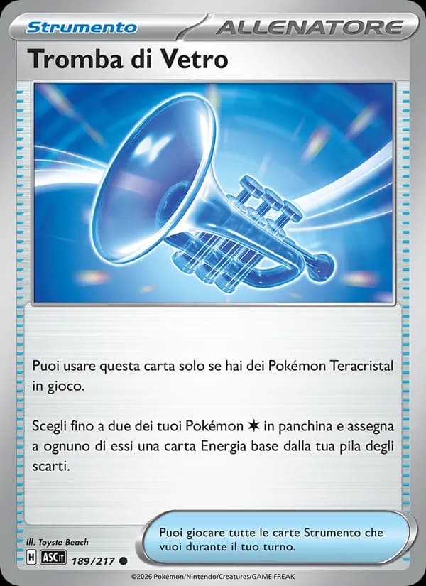 Tromba di Vetro card in Italian