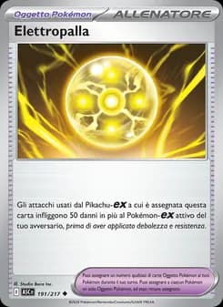Elettropalla card in Italian