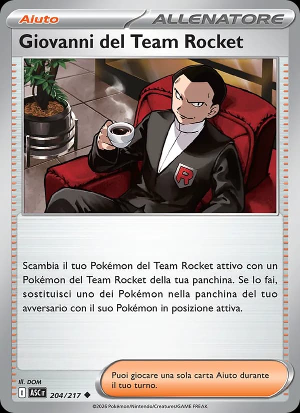 Giovanni del Team Rocket card in Italian