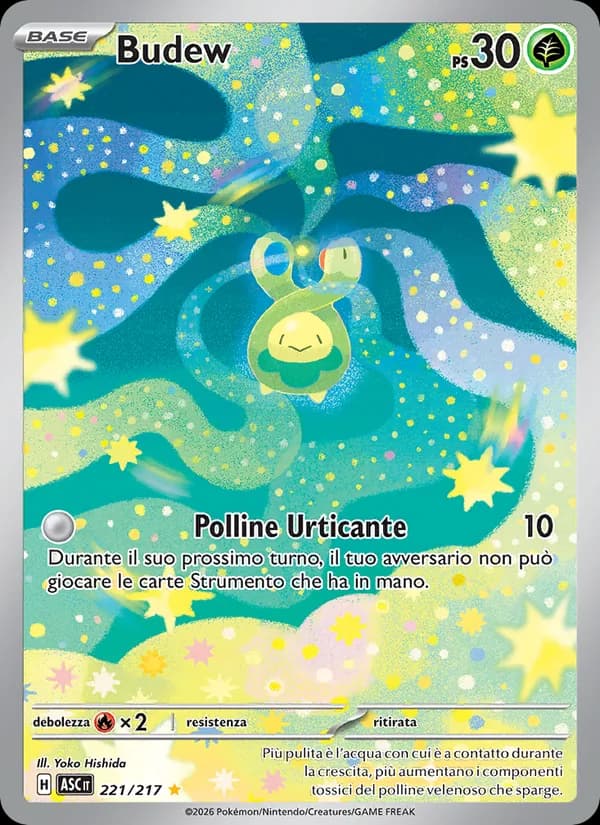 Budew card in Italian
