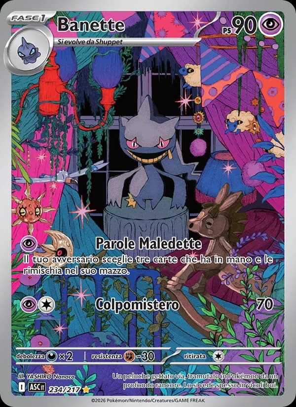 Banette card in Italian