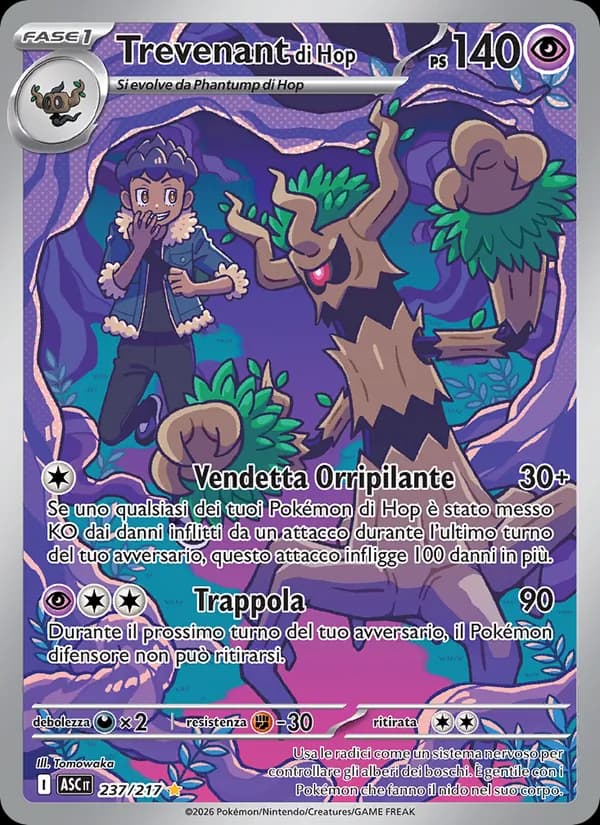 Trevenant di Hop card in Italian