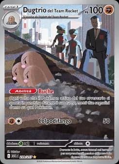 Dugtrio del Team Rocket card in Italian