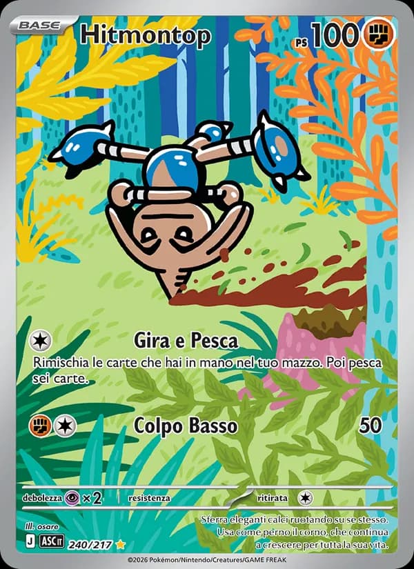 Hitmontop card in Italian