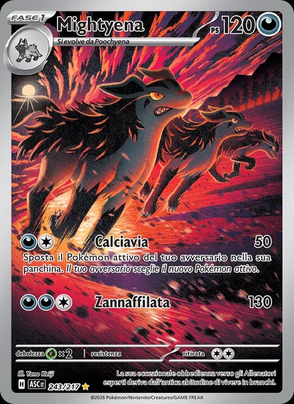 Mightyena card in Italian