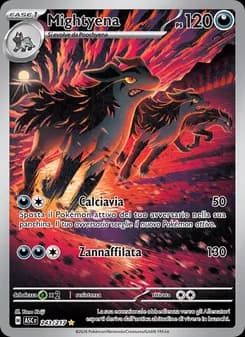 Mightyena card in Italian