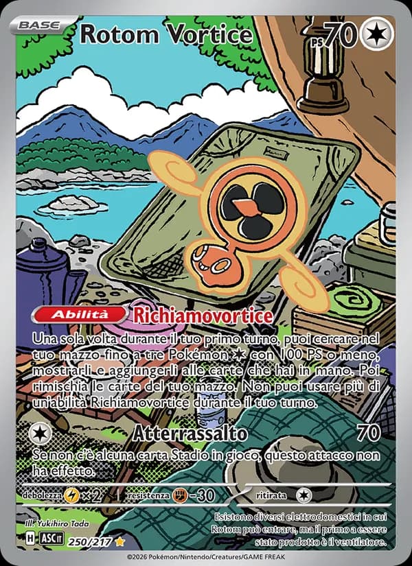 Rotom Vortice card in Italian