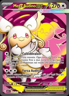 Mega Audino-ex card in Italian