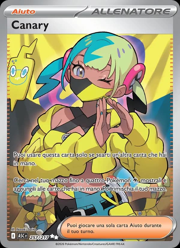 Canary card in Italian