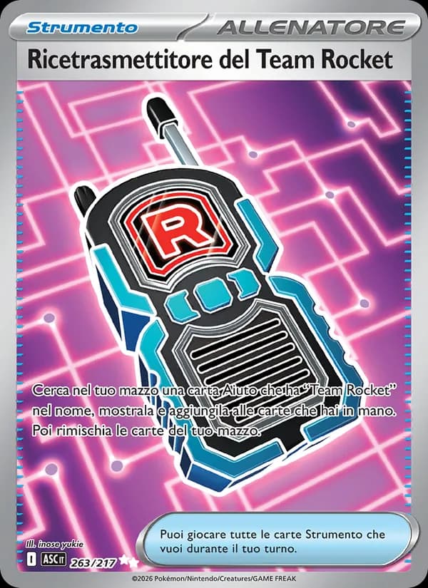 Ricetrasmettitore del Team Rocket card in Italian